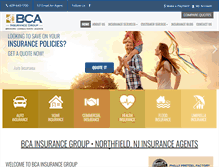 Tablet Screenshot of bca-insurance.com